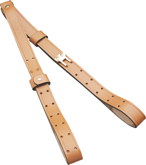 Butler Creek 26112 Military Carry Strap Brown Leather 44" OAL Two-Piece Rifle