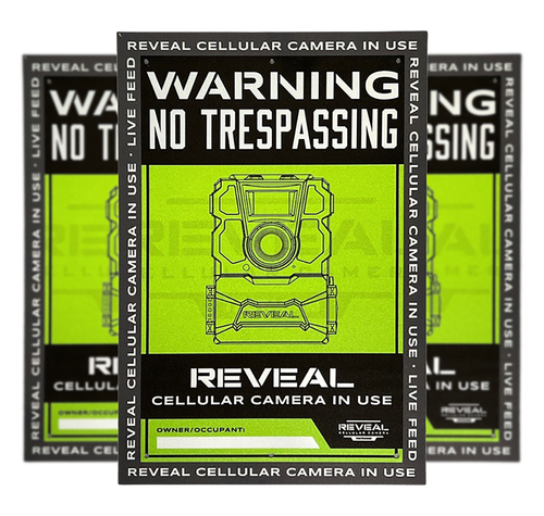 Tactacam/reveal S1 No Trespassing  Sign Durable Plastic