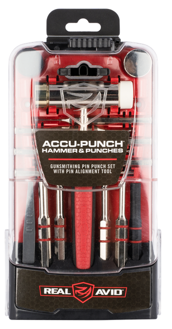 Real Avid AVHPS Accu-Punch Hammer & Punches Steel Red Rubber Handle
