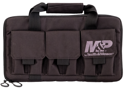M&P Accessories 110029 Pro Tac Handgun Case Black Nylon Holds 2 Handguns