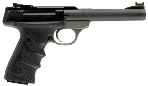 Browning 051448490 Buck Mark Practical *CA Compliant 22 LR 10+1 5.50" Taper Bull Barrel, Matte Black Serrated Steel Slide, Matte Gray Aluminum Frame & Black Ultragrip RX Grips