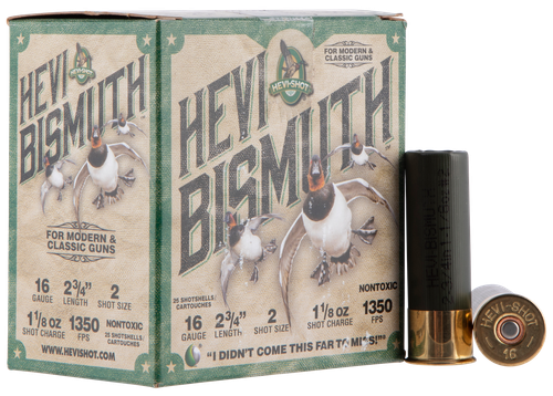 HEVI-Shot HS16702 HEVI-Bismuth  16Gauge 2.75" 1 1/8oz Bismuth 2Shot 25 Per Box/10 Case