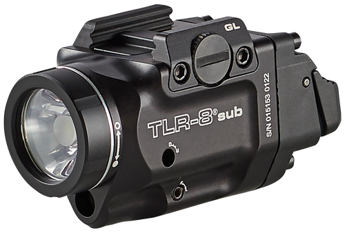 Streamlight 69411 TLR-8 Sub Gun Light with Red Laser  Black Anodized 500 Lumens White LED Glock 43X
