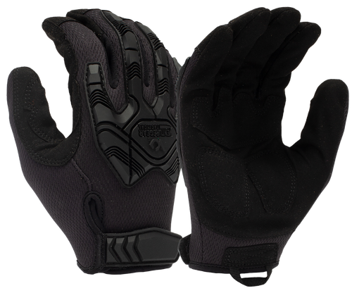 Pyramex VGTG40BL Impact Operator Heavy-Duty Black Synthetic Leather Large Hook & Loop