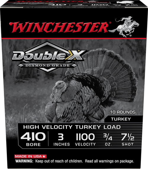 Winchester Ammo STH4137 Double X Diamond Grade 410Gauge 3" 3/4oz 7.5Shot 10 Per Box/10 Case for Turkey