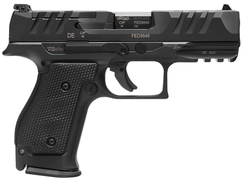 Walther Arms 2872111 PDP Steel Frame 9mm Luger 15+1 4" Black Steel Barrel, Matte Black Tenifer Optic Ready/Serrated Steel Slide, Black Steel Frame w/Picatinny Rail, Textured Wraparound Grip