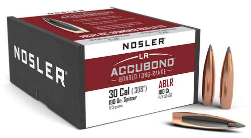 Nosler 58456 AccuBond Long Range 30Cal 190gr Spitzer Point 100/Box