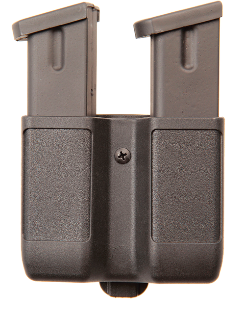 Blackhawk 410610PBK Double Mag Case  Black Polymer Belt Clip Compatible w/ Double Stack 9mm/10mm/40/45/357
