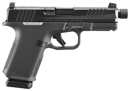 Ruger 19446 RXM 9mm Luger 15+1 4.50" Black FNC Nitride Threaded Barrel & Optic Ready/Serrated Slide, Black Polymer Frame w/Accessory Rail, Textured Grip, RMSc/RMR/DeltaPoint Pro Footprint