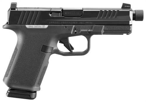Ruger 19446 RXM 9mm Luger 15+1 4.50" Black FNC Nitride Threaded Barrel & Optic Ready/Serrated Slide, Black Polymer Frame w/Accessory Rail, Textured Grip, RMSc/RMR/DeltaPoint Pro Footprint