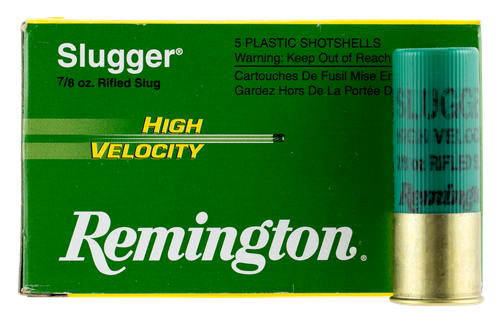 Remington Ammunition 28604 Slugger High Velocity 12 Gauge 3" 7/8 oz Rifled Slug Shot 5 Per Box/ 50 Cs