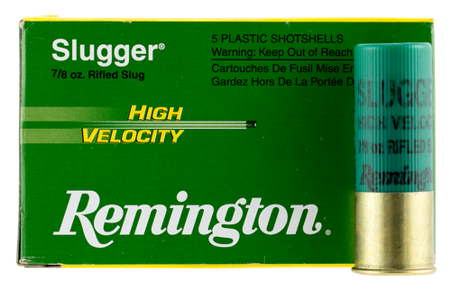 Remington Ammunition 28604 Slugger High Velocity 12 Gauge 3" 7/8 oz Rifled Slug Shot 5 Per Box/ 50 Cs