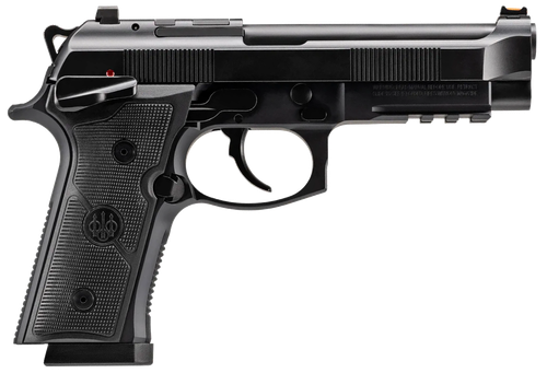 Beretta USA J92XFMSDA20 92GTS  9mm Luger 10+1 4.70" Black Inox Steel Barrel, Black Cerakote Optic Ready/Serrated Steel Slide + Aluminum Frame w/Beavertail & Picatinny Rail, Ambidextrous