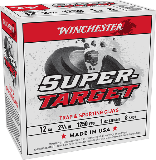 Winchester Ammo TRGT12508 Super-Target  12Gauge 2.75" 1oz 8Shot 25 Per Box/10 Case