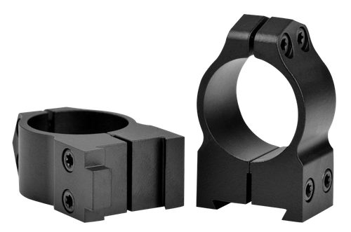 Warne 1BM Maxima  Matte Black Steel 1" Tube Medium Vertical Split Dovetail, 0 MOA Fits CZ 550