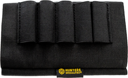 Hunters Specialties 00685 Buttstock Shell Holder  Black Elastic 5rd Shotgun