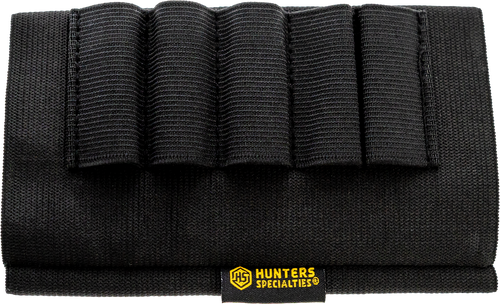 Hunters Specialties 00685 Buttstock Shell Holder  Black Elastic 5rd Shotgun