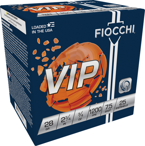 Fiocchi 28VIP75 Exacta Target VIP 28Gauge 2.75" 3/4oz 7.5Shot 25 Per Box/10 Case