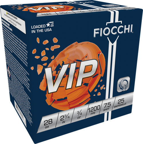 Fiocchi 28VIP75 Exacta Target VIP 28Gauge 2.75" 3/4oz 7.5Shot 25 Per Box/10 Case
