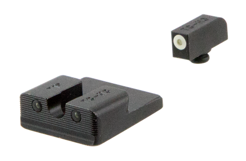 TruGlo TG231T2W Tritium Pro  Black | Green Tritium White Outline Front Sight Green Tritium Rear Sight
