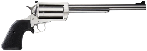 Magnum Research BFR4570 BFR Long Cylinder Large Frame 45-70 Gov 5 Shot, 10" Brushed Stainless Steel Barrel, Cylinder & Frame, Black Rubber Grip, Exposed Hammer