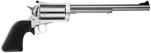 Magnum Research BFR4570 BFR Long Cylinder Large Frame 45-70 Gov 5 Shot, 10" Brushed Stainless Steel Barrel, Cylinder & Frame, Black Rubber Grip, Exposed Hammer