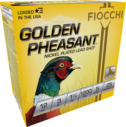 Fiocchi 123GP5 Golden Pheasant Extrema 12Gauge 3" 1 3/4oz 5Shot 25 Per Box/10 Case