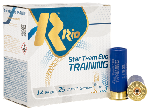 Rio Ammunition STT3275 Star Team EVO Training 12Gauge 2.75" 1 1/8oz 7.5Shot 25 Per Box/10 Case