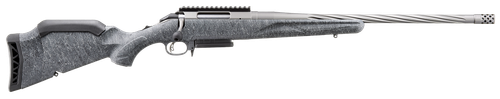 Ruger 46915 American II  Full Size 300 Win Mag 3+1 20" Cobalt Cerakote Spiral Fluted Threaded Barrel & Alloy Steel Receiver w/Picatinny Rail, Gray Splatter Adj LOP Synthetic Stock