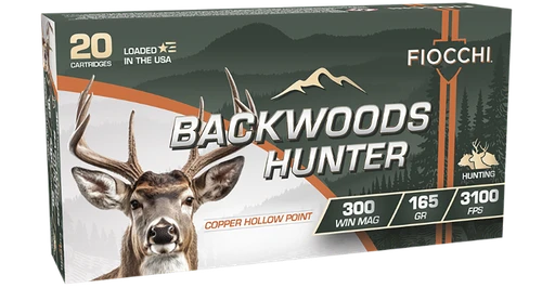 Fiocchi 300WMBHC Backwoods Hunter  300WinMag 165gr Copper Hollow Point 20 Per Box/10 Case