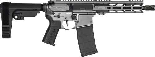 CMMG 30AF20ATNG Banshee Mk4 300 Blackout 30+1 8" Black Nitride Threaded Barrel, M-LOK Handguard, Tungsten Cerakote Aluminum Receiver w/Picatinny Rail, Black Polymer CMMG RipBrace, CMMG Zeroed Grip