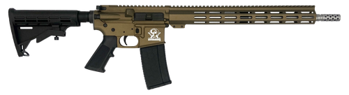 Great Lakes Firearms GL15223SSBRZ AR-15  223 Wylde 30+1 16" Stainless Barrel, Bronze Cerakote Receiver, Full Picatinny Rail, Black Collapsible Stock, Polymer Grip