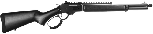 Rossi 953030161TB R95 Triple Black 30-30 Win 5+1 16.50" Black Cerakote Threaded Barrel, Black Cerakote Picatinny Rail Steel Receiver, Black Splatter Fixed Wood Stock