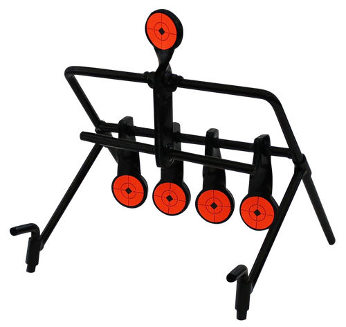 Birchwood Casey 47021 World of Targets Resetting Gallery 1.75" Rimfire Rifles/Handguns Black/Red 0.37" Thick Standing Works With Rimfire