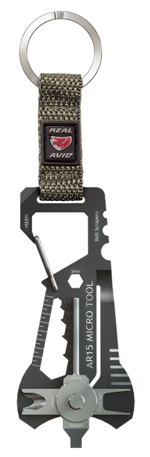 Real Avid AVMICROAR15 AR15 Micro Tool Black & Gray Stainless Steel Rifle