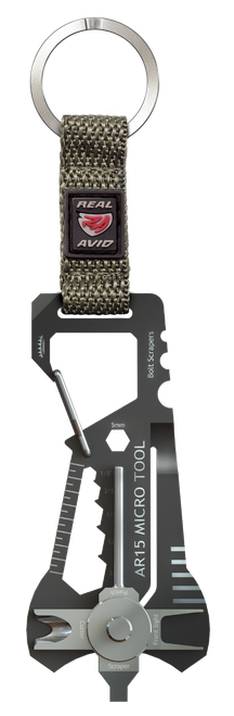 Real Avid AVMICROAR15 AR15 Micro Tool Black & Gray Stainless Steel Rifle