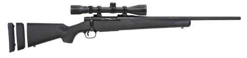 Mossberg 27853 Patriot Super Bantam 7mm-08 Rem Caliber with 5+1 Capacity, 20" Fluted Barrel, Matte Blued Metal Finish & Black Synthetic Stock Right Hand (Youth) Includes 3-9x40mm Scope