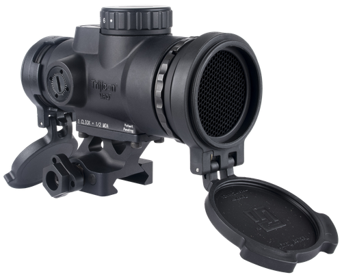 Trijicon 2200355 MRO SD Patrol Black 1x 25mm 2 MOA Red Dot Reticle Full Co-Witness Quick Release Mount W/ Q-LOC Technology