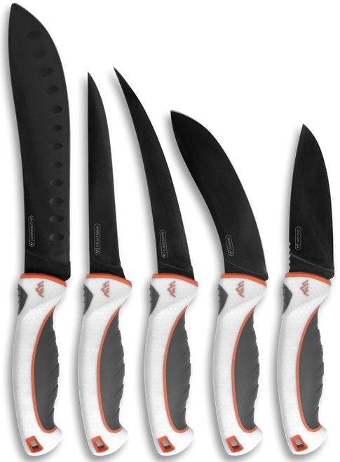 Outdoor Edge EM1 Ergo Max Processing Kit 5Cr13MoV Black Titanium Blade 5 Piece