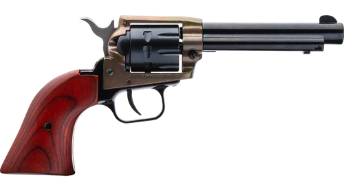 Heritage Mfg RR22999CH4 Rough Rider  22 LR 9 Shot 4.75" Black Barrel, Black Cylinder, Simulated Case Hardened Zamak, Frame Cocobolo Grips