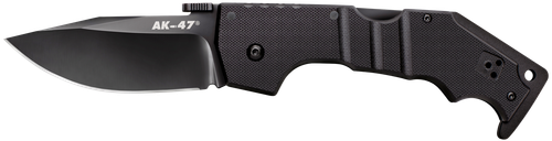 Cold Steel CS58M AK  3.50" Folding Clip Point Plain Black Matte S35VN SS Blade/5.50" Black G10 Handle Includes Belt Clip