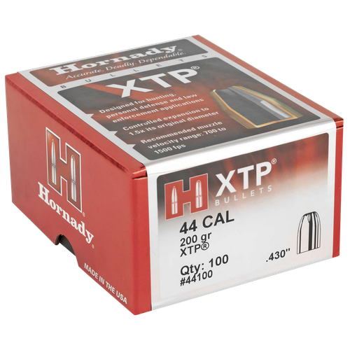 Hornady 44100 XTP  44 Cal .430 200 gr Hollow Point 100 Per Box/ 15 Case