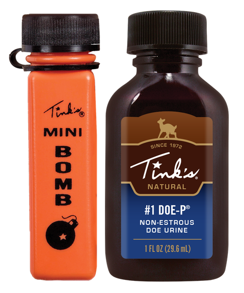 Tinks W6249 #1 Doe-P w/Mini Bomb Deer Attractant Doe Urine Scent 1oz Bottle