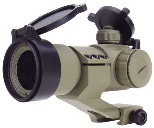 TacFire RD004T 1x30 Dual Illuminated Red/Green Dot Sight  Tan 1 x 30 mm 2 MOA Dot