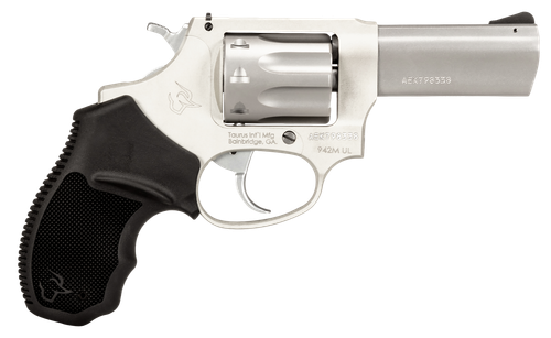 Taurus 2942M039UL 942 Ultra-Lite 22 WMR 8rd 3" Matte Stainless Finish Barrel, Matte Stainless Finish Cylinder, Stainless Anodized Finish Aluminum Frame & Finger Grooved Black Polymer Grip
