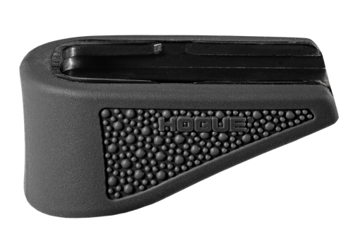 Hogue 18230  Extension Base Pad Fits Glock 43 Compatible w/ 6rd Magazine Black Overmolded Rubber