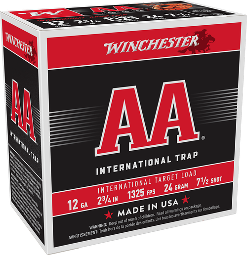 Winchester Ammo AANL127 AA International Target 12Gauge 2.75" 7.5Shot 25 Per Box/10 Case