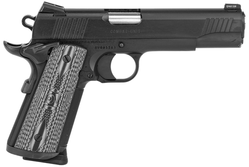 Colt Mfg O1080CCU CCU Government 45 ACP 8+1 5" Stainless National Match Barrel, Matte Black DLC Serrated Stainless Steel Slide & Frame, Black Scalloped G10 Grip, Ambidextrous