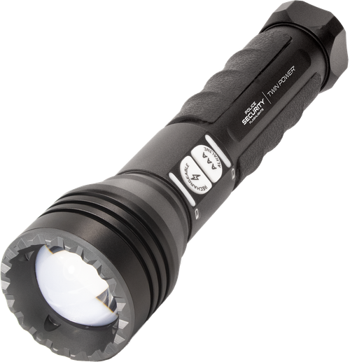 Lb Marketing 97741 Twin Power Long Throw Flashlight  Black 220/450 Lumens White LED
