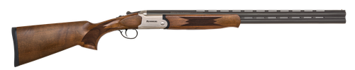 Mossberg 75475 Silver Reserve  Full Size 20 Gauge Break Open 3" 2rd 26" Matte Blued Over/Under Vent Rib Barrel, Satin Silver Stainless Steel Engraved Receiver, Fixed Black Walnut Stock, Right Hand